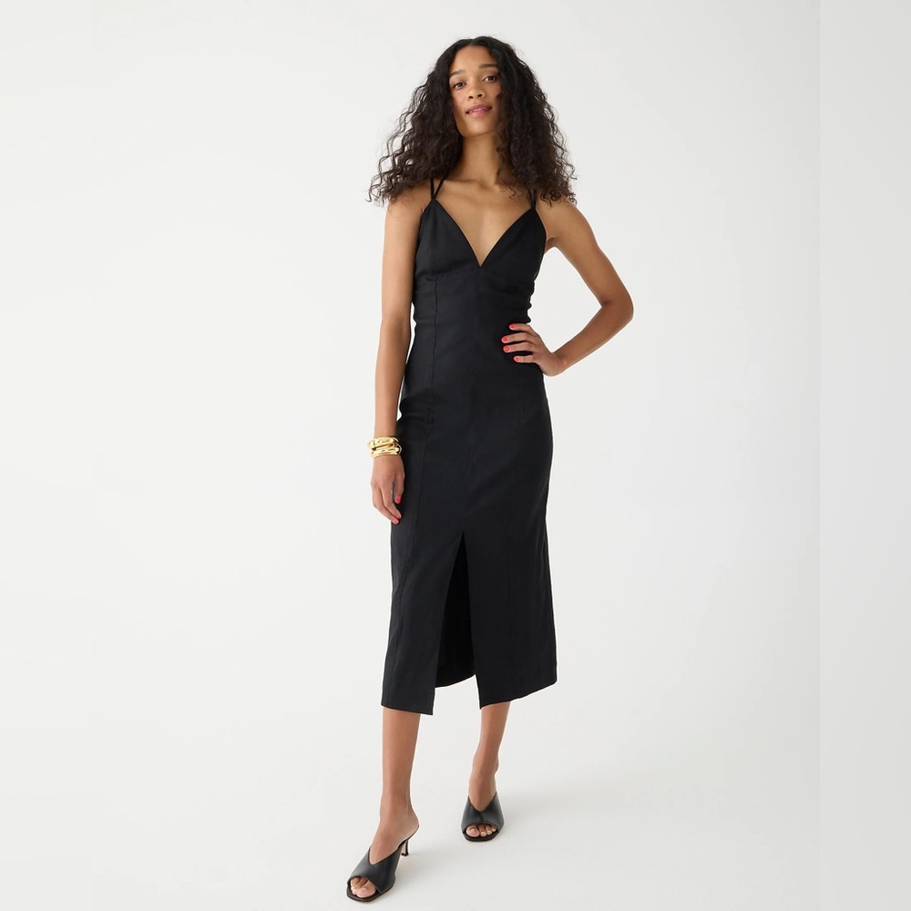 J.Crew Collection halter-tie V-neck sheath dress BR499